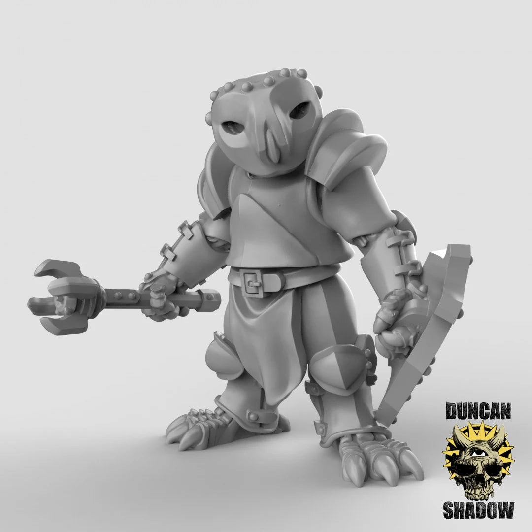 Owl Folk Warrior Miniature Knight | B - Tabletop RPG & D&D miniature. Perfect for wargaming & collectors