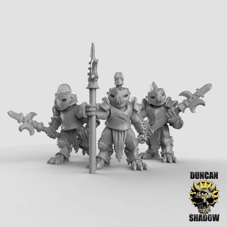 Owl Folk Warrior Miniature Guards | Set of 3 - Tabletop RPG & D&D miniature. Perfect for wargaming & collectors