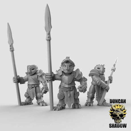 Owl Knight Miniature | Set of 3 - Tabletop RPG & D&D miniature. Perfect for wargaming & collectors