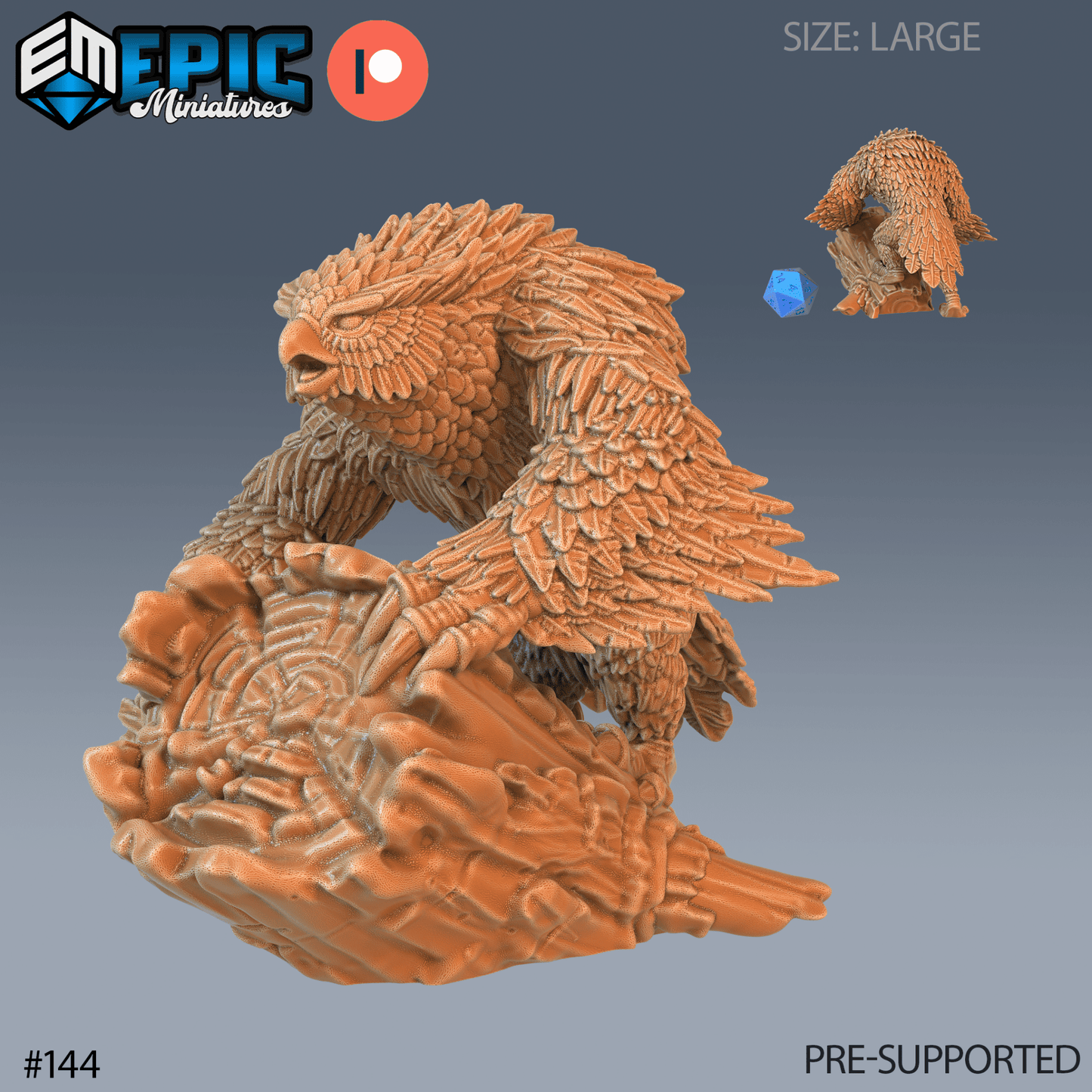 Owlbear Miniature - A - 28mm