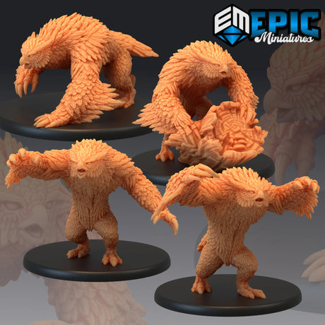 Owlbear Miniature - Set of 4 - 28mm
