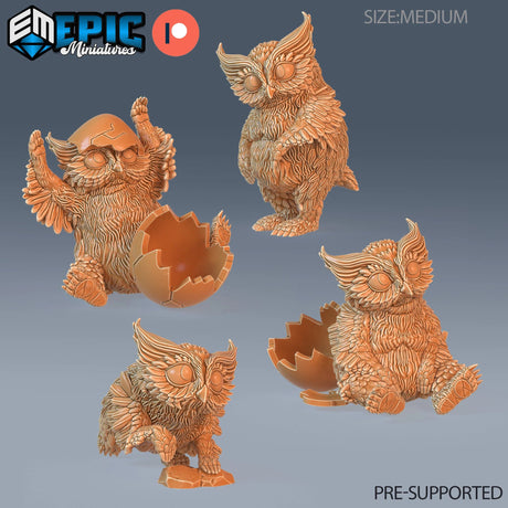 Owlbear Miniature - Set of 4 - 28mm