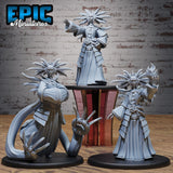 Pain Cleric leader Miniature | Set of 3 - Tabletop RPG & D&D miniature. Perfect for wargaming & collectors