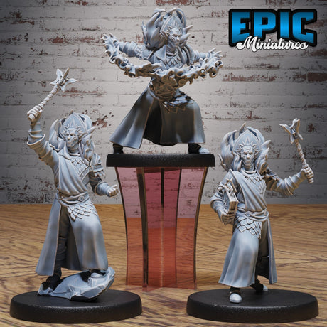 Pain Cleric Miniature | Set of 3 - Tabletop RPG & D&D miniature. Perfect for wargaming & collectors