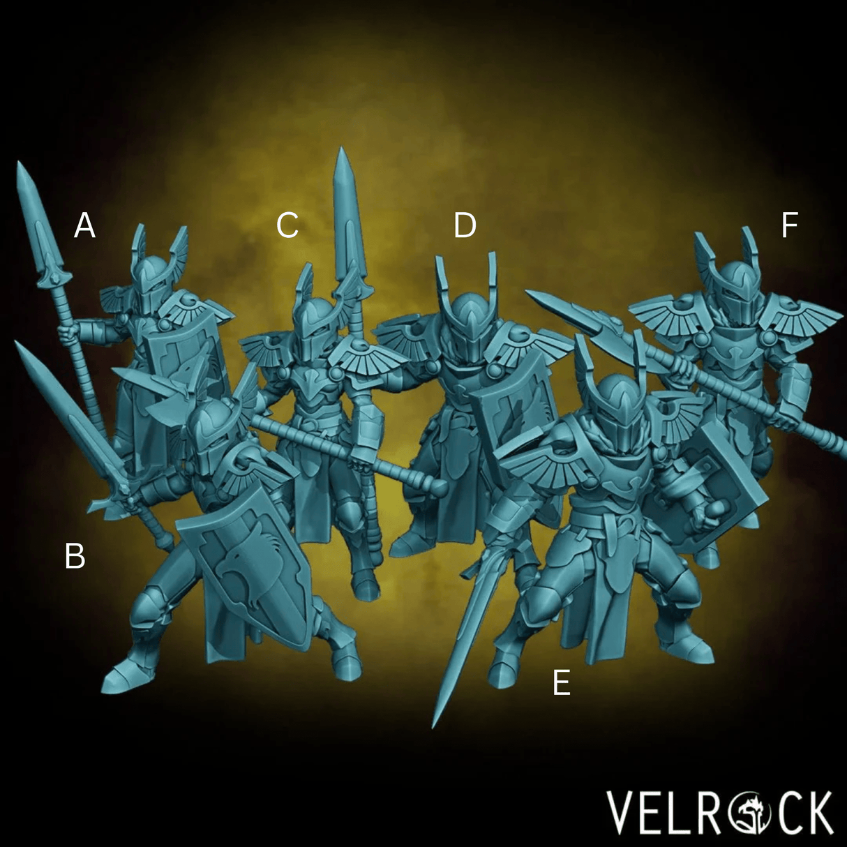 Paladins Miniature | Set of 6 - Tabletop RPG & D&D miniature. Perfect for wargaming & collectors