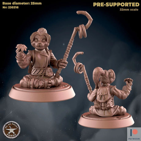 Panda Folk Monk Miniature | B - Tabletop RPG & D&D miniature. Perfect for wargaming & collectors