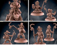 Panda Folk Monk Miniature | set of 4 - Tabletop RPG & D&D miniature. Perfect for wargaming & collectors