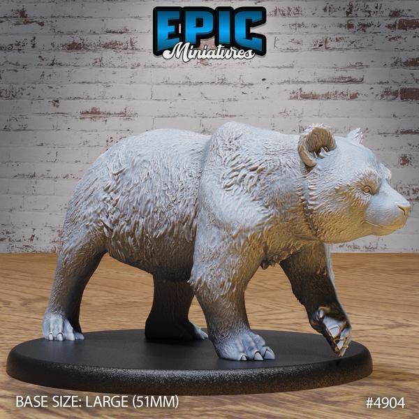 Panda Miniature | 4904 - Tabletop RPG & D&D miniature. Perfect for wargaming & collectors