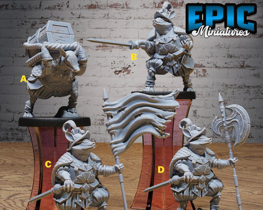 Pangolin Musketeer Miniature - Set of 4 - 28mm