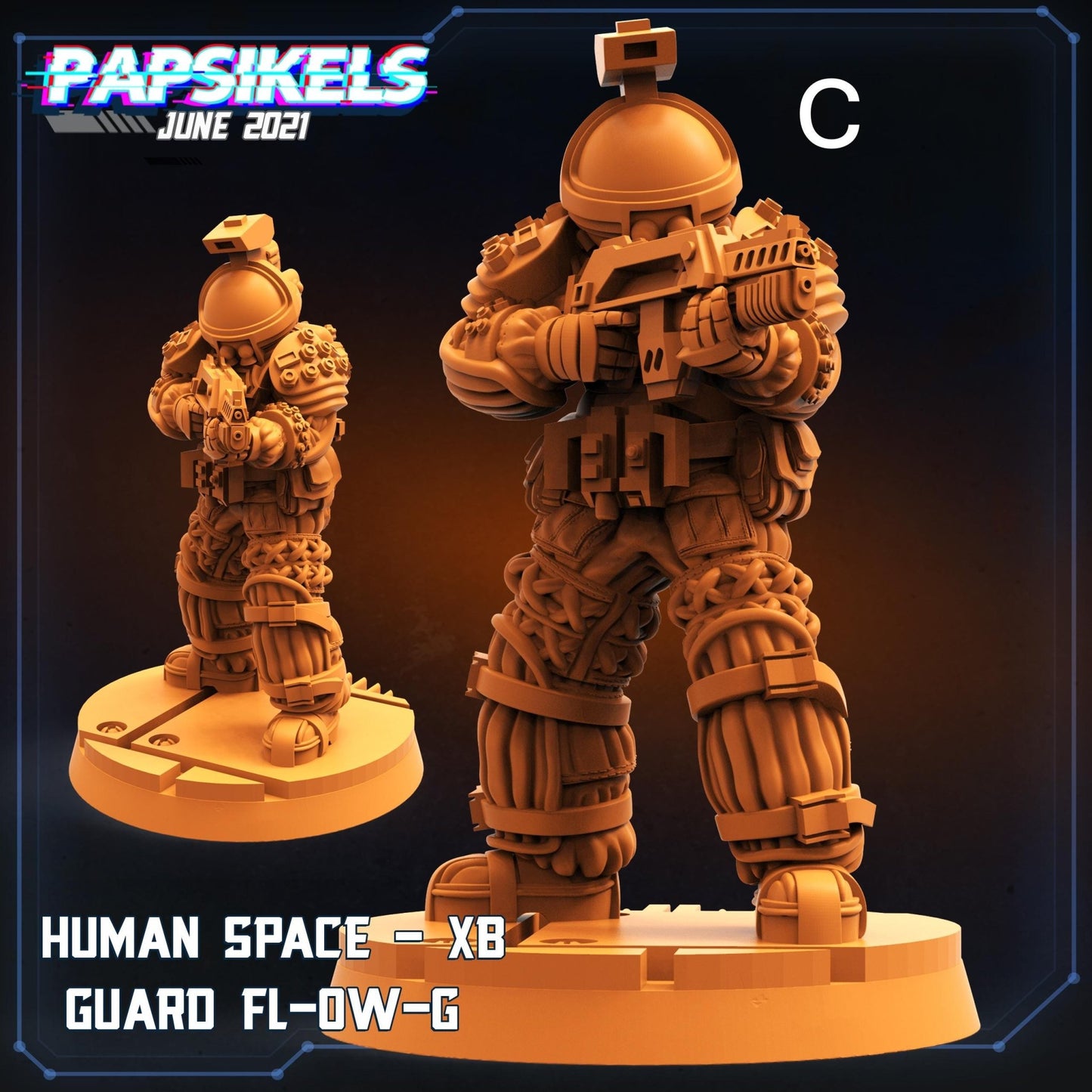 Papsikels Alien Artifact Explorers Miniature - Explorer C - 32mm