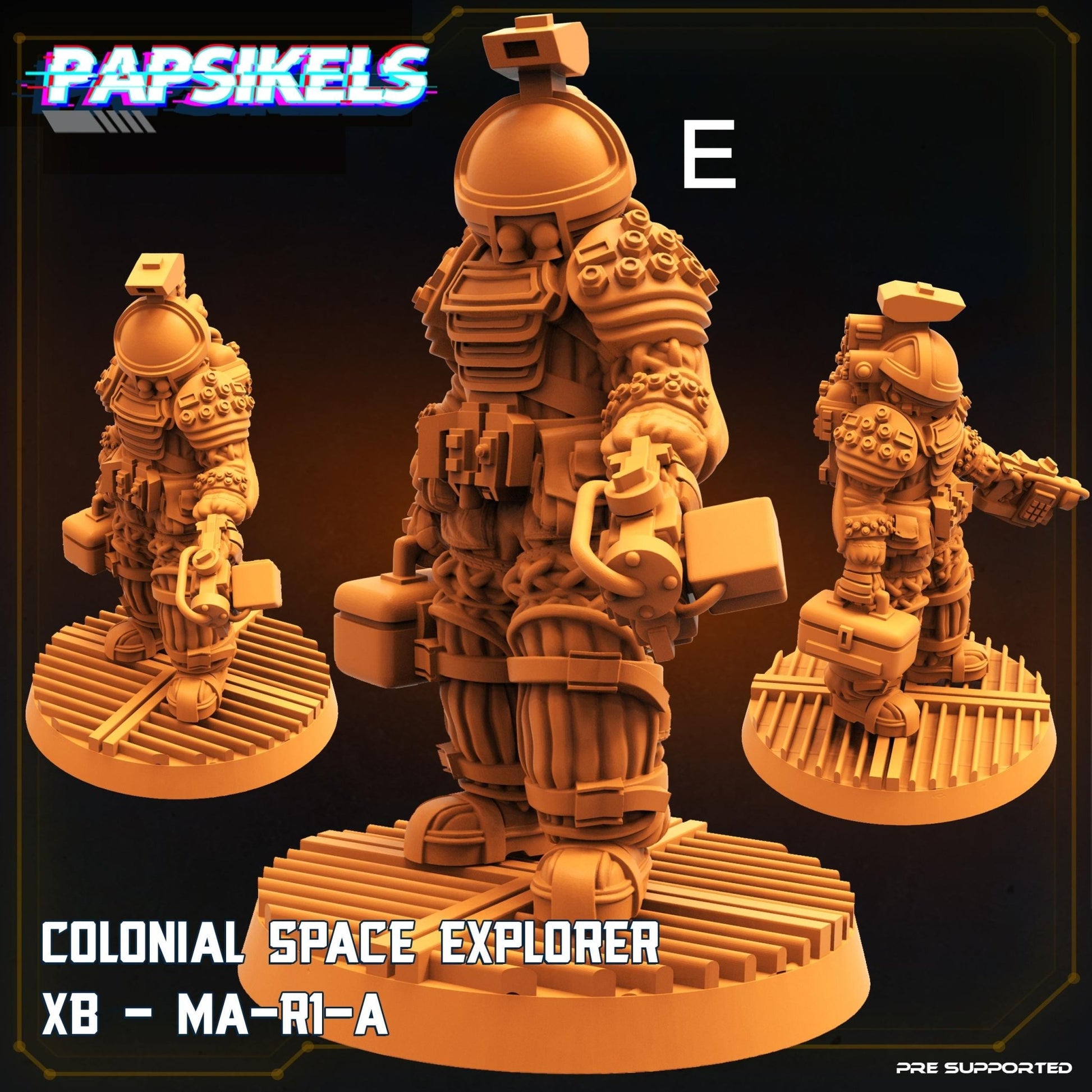 Papsikels Alien Artifact Explorers Miniature - Explorer E - 32mm