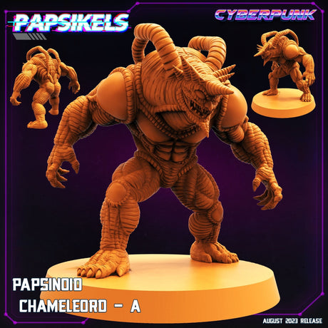 Papsinoid Chameleord Miniature | Chameleord A - Tabletop RPG & D&D miniature. Perfect for wargaming & collectors