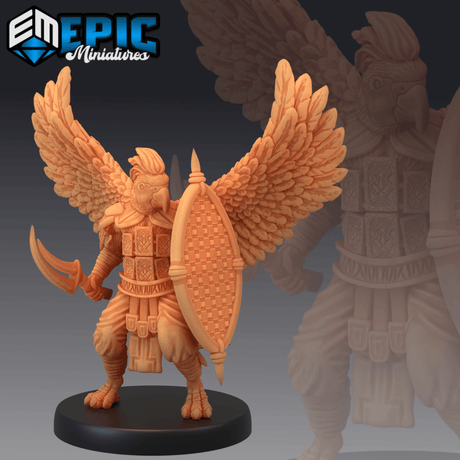 Parrot Folk Miniature | A - Tabletop RPG & D&D miniature. Perfect for wargaming & collectors