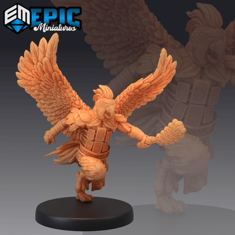 Parrot Folk Miniature | B - Tabletop RPG & D&D miniature. Perfect for wargaming & collectors