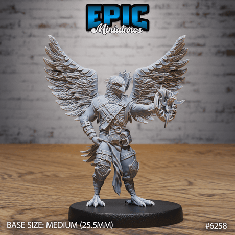 Parrot folk Miniature | C - Tabletop RPG & D&D miniature. Perfect for wargaming & collectors