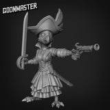 Female Parrot Folk Pirate Miniature set | D - Tabletop RPG & D&D miniature. Perfect for wargaming & collectors