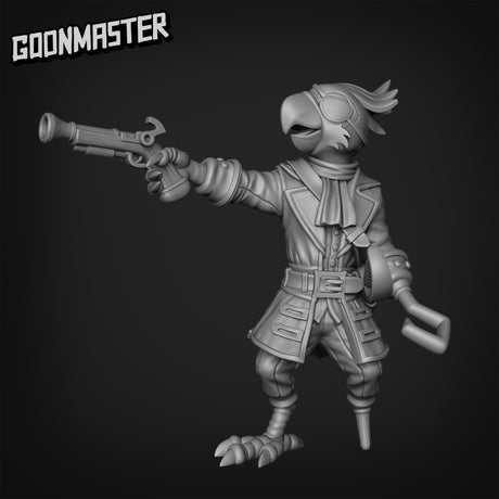 ParrotFolk Pirate Miniature | G0194 - Tabletop RPG & D&D miniature. Perfect for wargaming & collectors