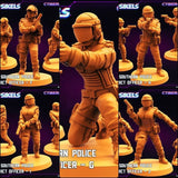 PCPD District Police Officer Miniature | Full Set All Models - Tabletop RPG & D&D miniature. Perfect for wargaming & collectors