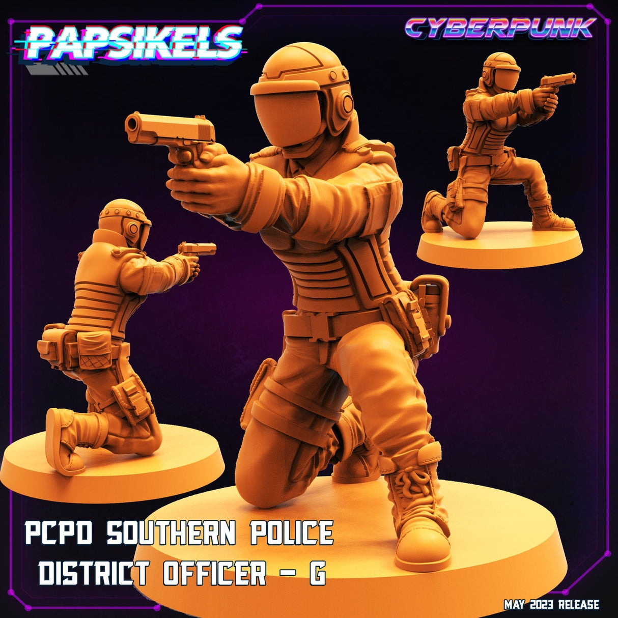 PCPD District Police Officer Miniature | Officer 2 - Tabletop RPG & D&D miniature. Perfect for wargaming & collectors