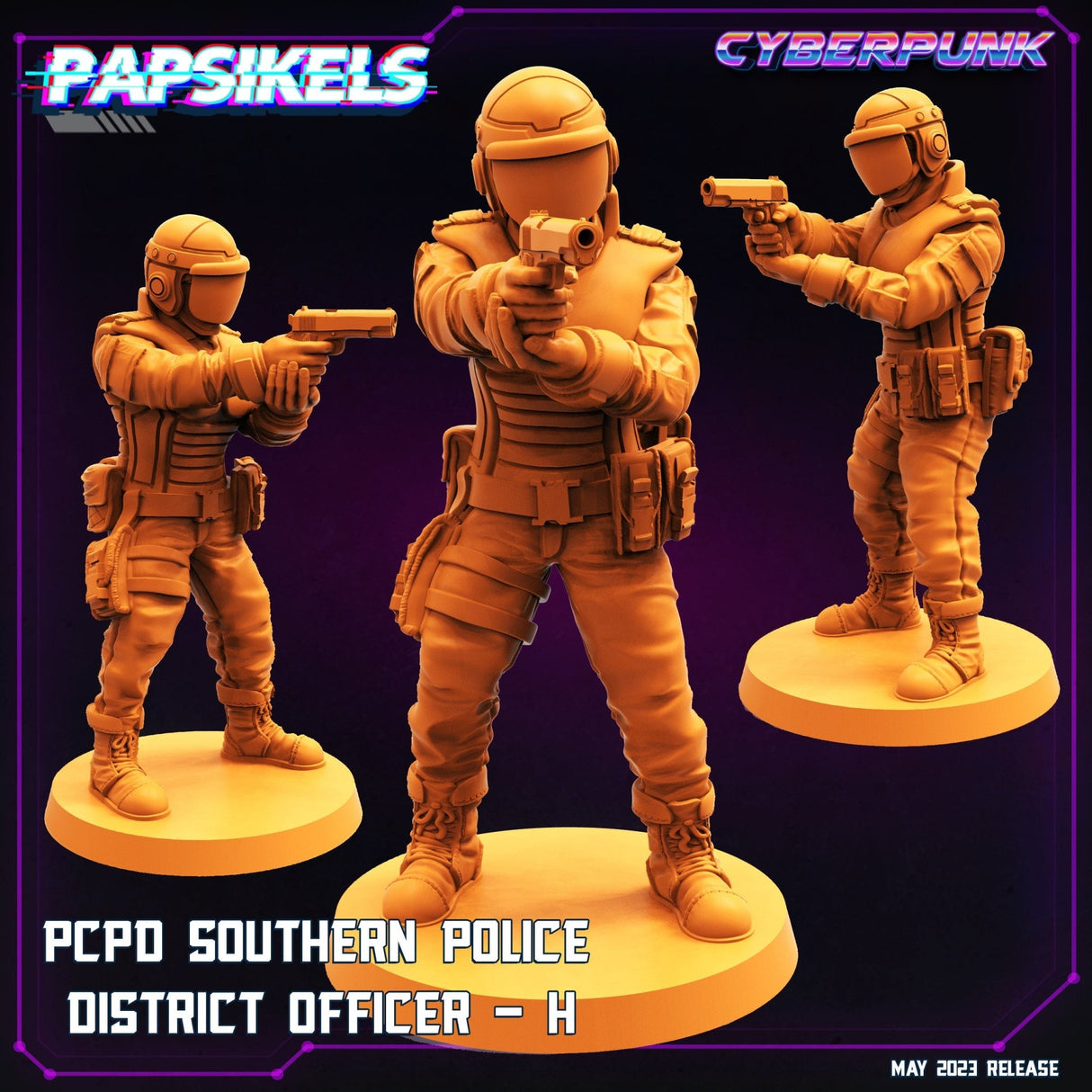 PCPD District Police Officer Miniature | Officer 3 - Tabletop RPG & D&D miniature. Perfect for wargaming & collectors