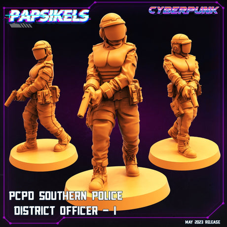PCPD District Police Officer Miniature | Officer 4 - Tabletop RPG & D&D miniature. Perfect for wargaming & collectors