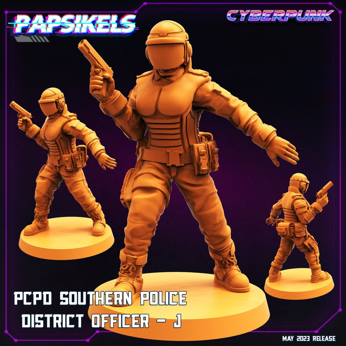 PCPD District Police Officer Miniature | Officer 5 - Tabletop RPG & D&D miniature. Perfect for wargaming & collectors