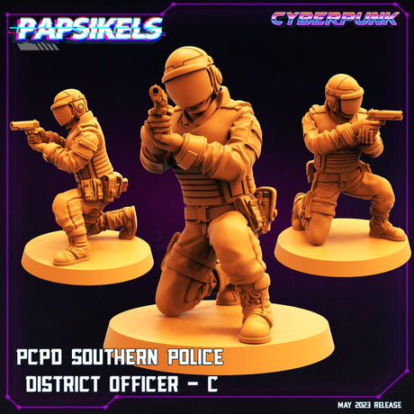 Pcpd Police Miniature | C - Tabletop RPG & D&D miniature. Perfect for wargaming & collectors