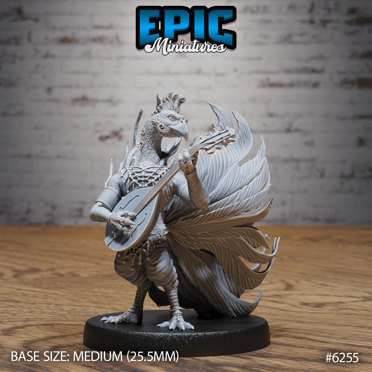 Peacock Birdfolk Miniature | C - Tabletop RPG & D&D miniature. Perfect for wargaming & collectors