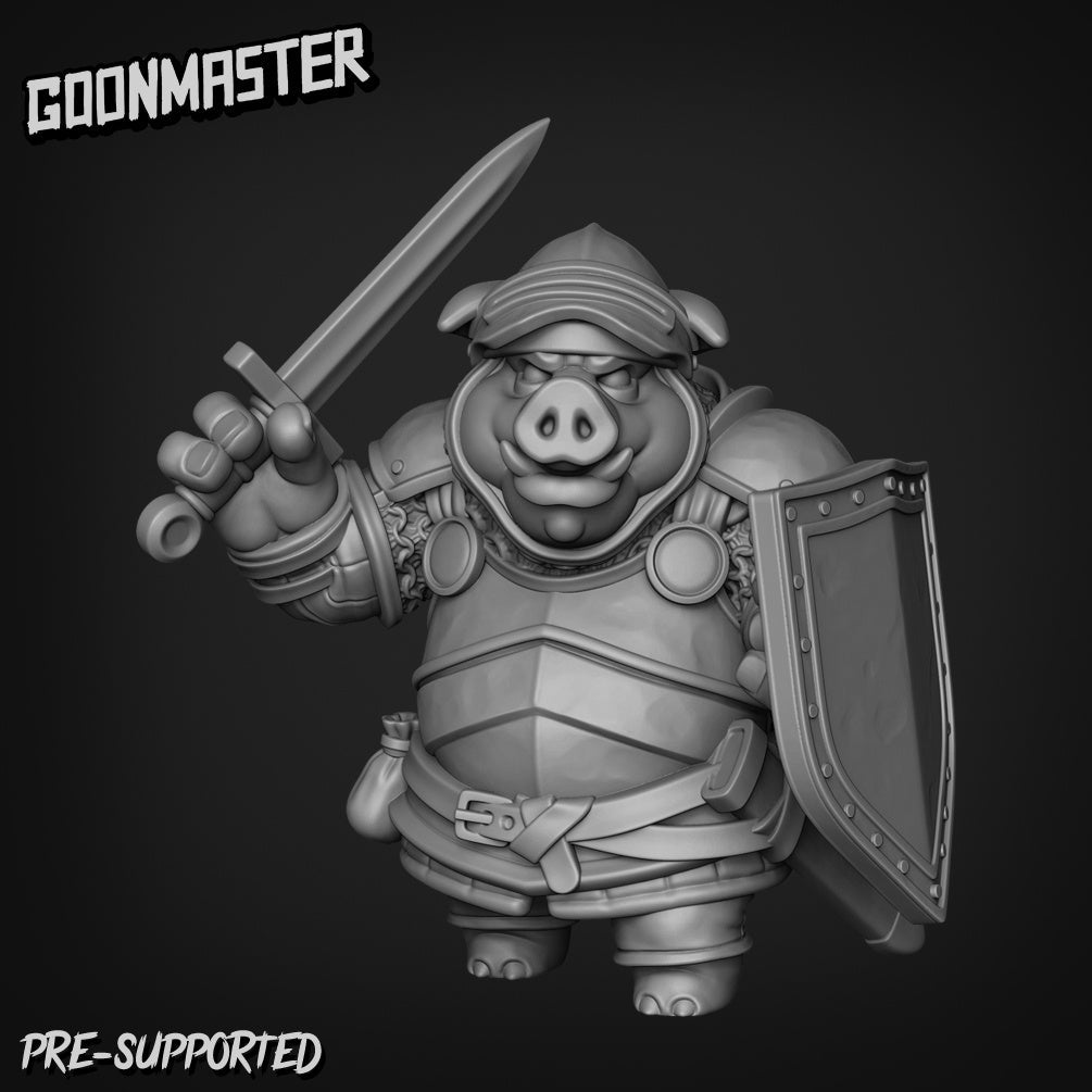 Pig Folk Armoured Miniature | A - Tabletop RPG & D&D miniature. Perfect for wargaming & collectors