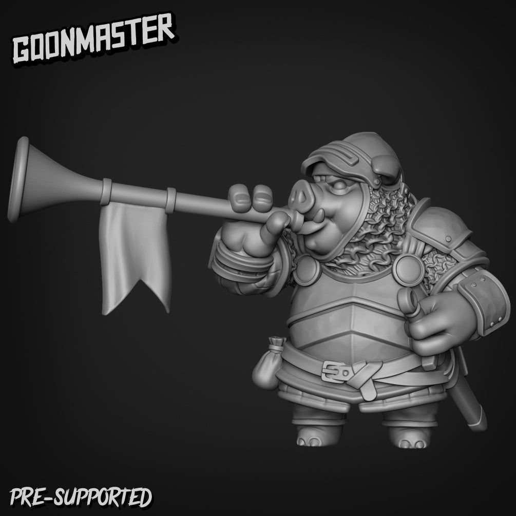 Pig Folk Armoured Miniature | B - Tabletop RPG & D&D miniature. Perfect for wargaming & collectors