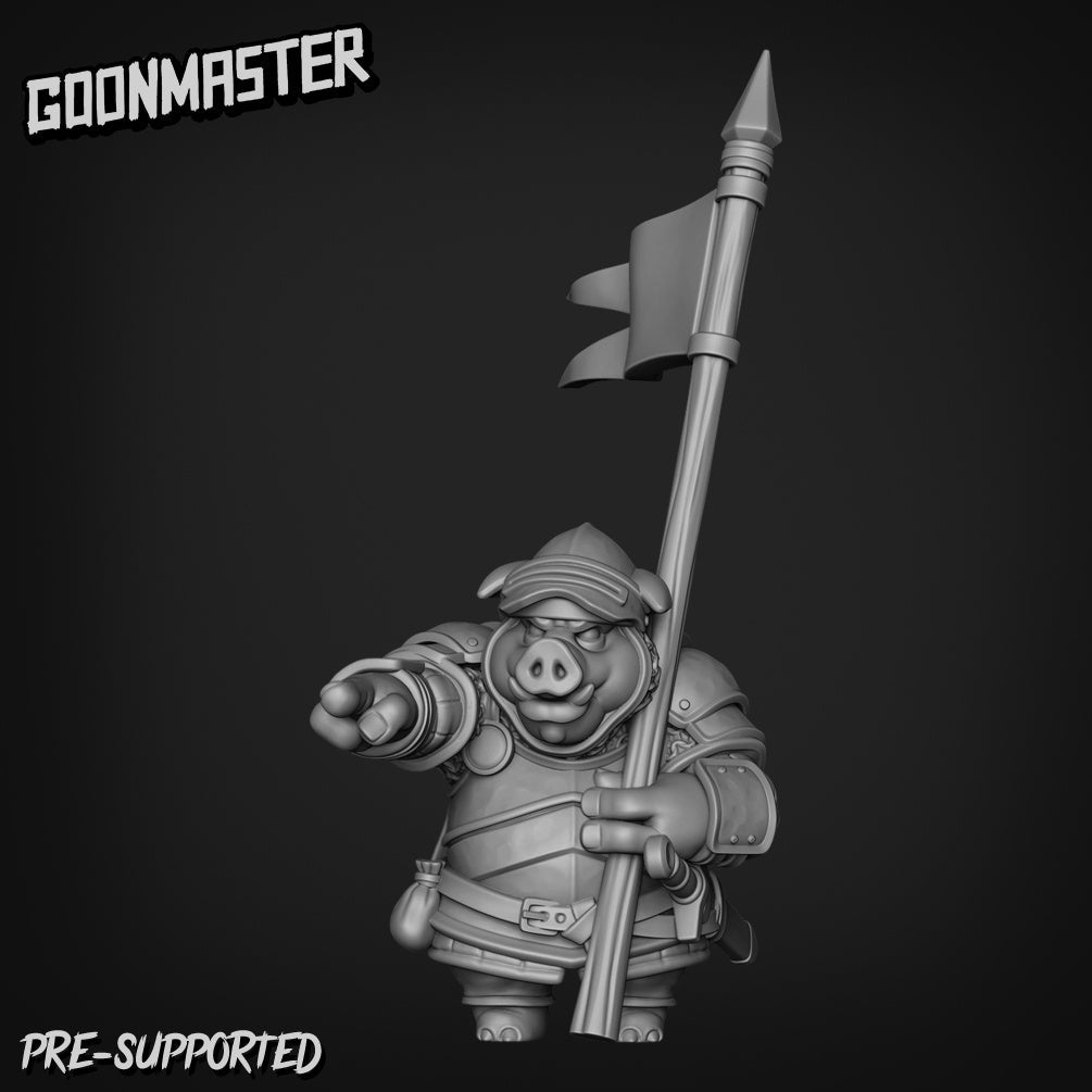 Pig Folk Armoured Miniature | C - Tabletop RPG & D&D miniature. Perfect for wargaming & collectors