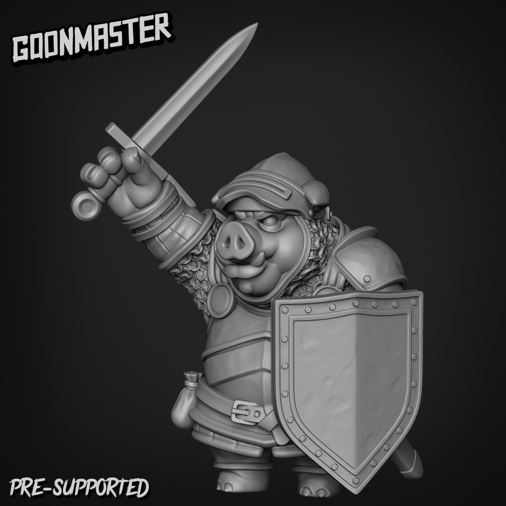Pig Folk Armoured Miniature | D - Tabletop RPG & D&D miniature. Perfect for wargaming & collectors