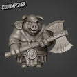 Pig Folk barbarians Miniature | A - Tabletop RPG & D&D miniature. Perfect for wargaming & collectors