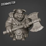 Pig Folk barbarians Miniature | A - Tabletop RPG & D&D miniature. Perfect for wargaming & collectors