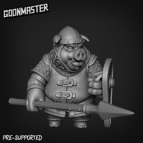 Pig Folk Miniature set 2 | A - Tabletop RPG & D&D miniature. Perfect for wargaming & collectors