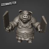 Pig Folk barbarians Miniature | B - Tabletop RPG & D&D miniature. Perfect for wargaming & collectors
