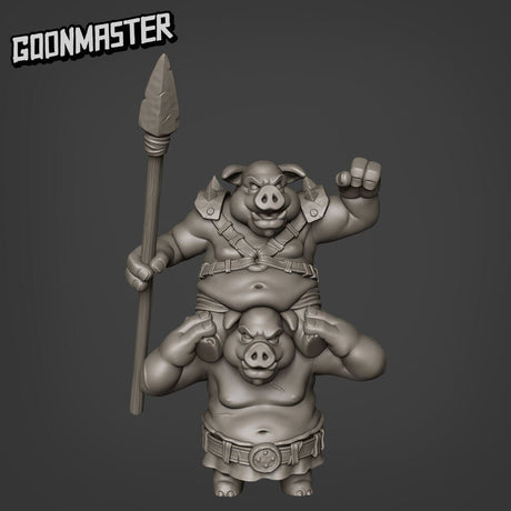 Pig Folk rogues Miniature | B - Tabletop RPG & D&D miniature. Perfect for wargaming & collectors