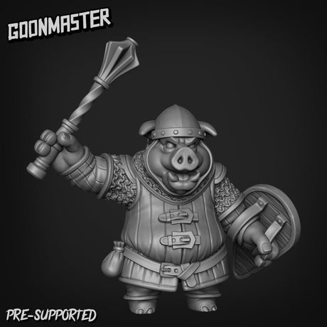 Pig Folk Miniature set | B - Tabletop RPG & D&D miniature. Perfect for wargaming & collectors