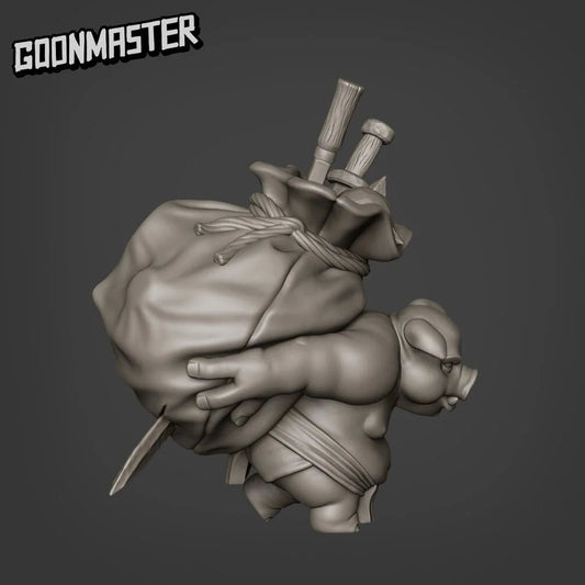 Pig Folk Miniature - set of 3 - 28mm