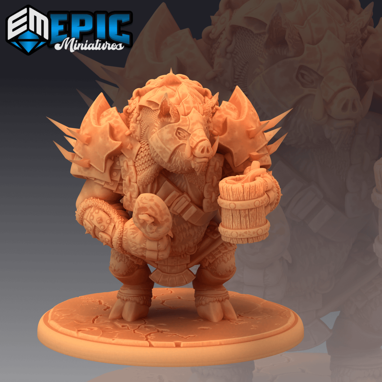 Pig Serker Miniature | C - Tabletop RPG & D&D miniature. Perfect for wargaming & collectors