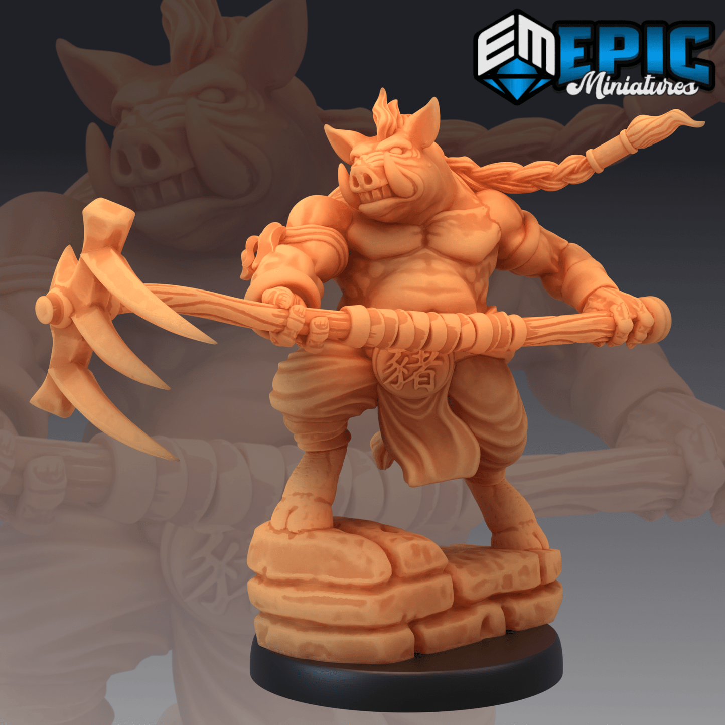 Pigsy Monster Miniature - B - 28mm