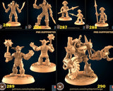 Pirates Miniature | Set of 6 - Tabletop RPG & D&D miniature. Perfect for wargaming & collectors
