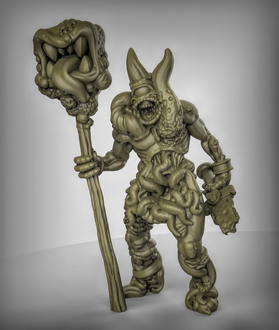 Plague Demon Miniature | left - Tabletop RPG & D&D miniature. Perfect for wargaming & collectors