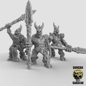 Plague Demon Miniature | Set of 3 - Tabletop RPG & D&D miniature. Perfect for wargaming & collectors