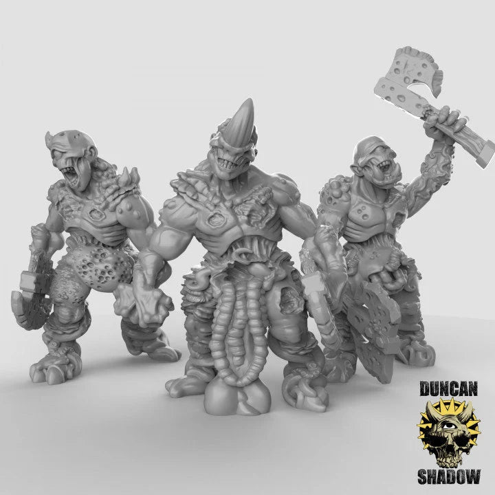 Plague Demon Miniature | Set of 3 - Tabletop RPG & D&D miniature. Perfect for wargaming & collectors