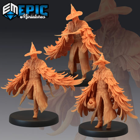 Plague Doctors Miniature | Set of 3 - Tabletop RPG & D&D miniature. Perfect for wargaming & collectors