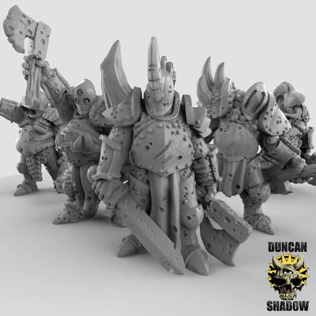 Plague Knights Miniature | Set of 5 - Tabletop RPG & D&D miniature. Perfect for wargaming & collectors