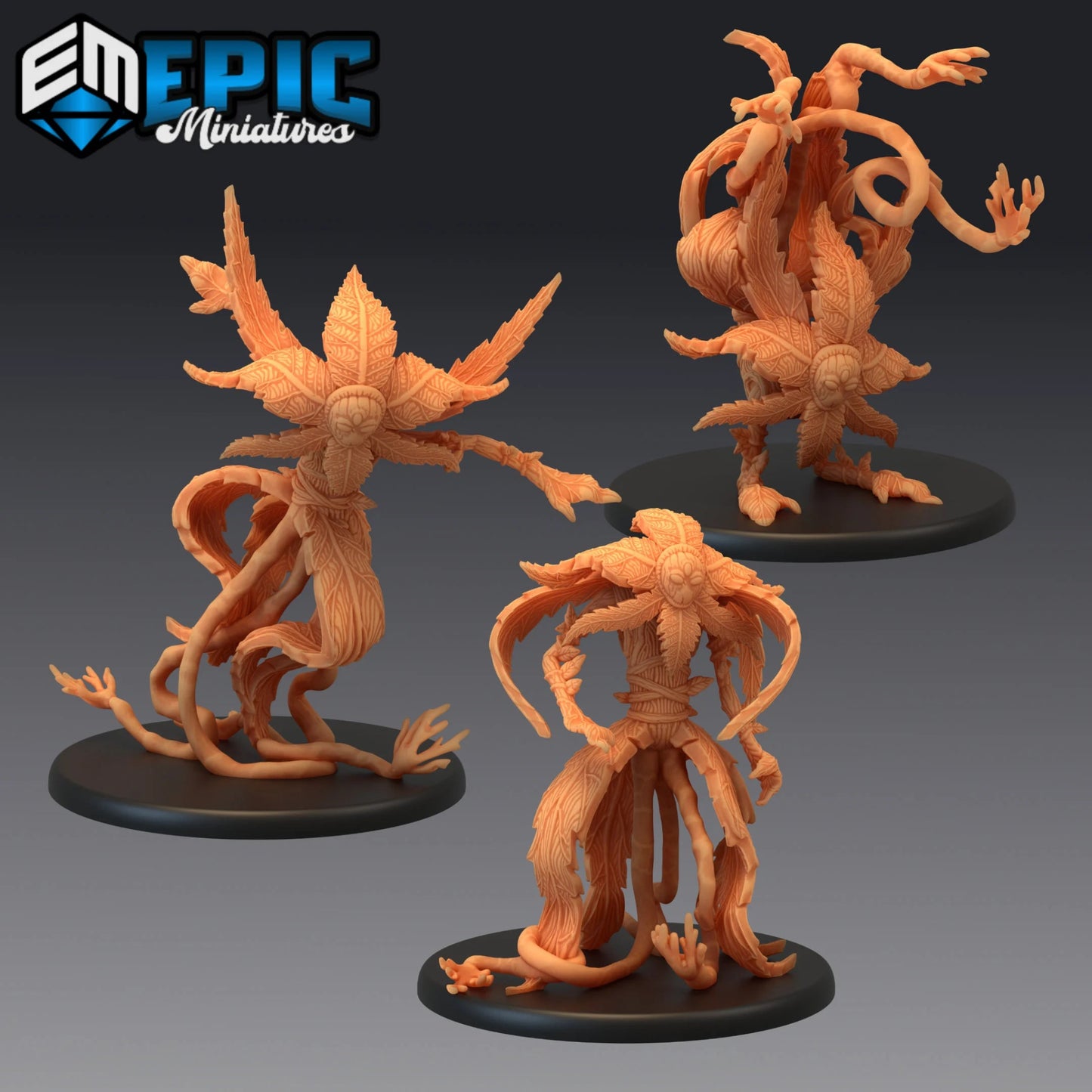 Plant Golem Miniature - Set of 3 - 28mm
