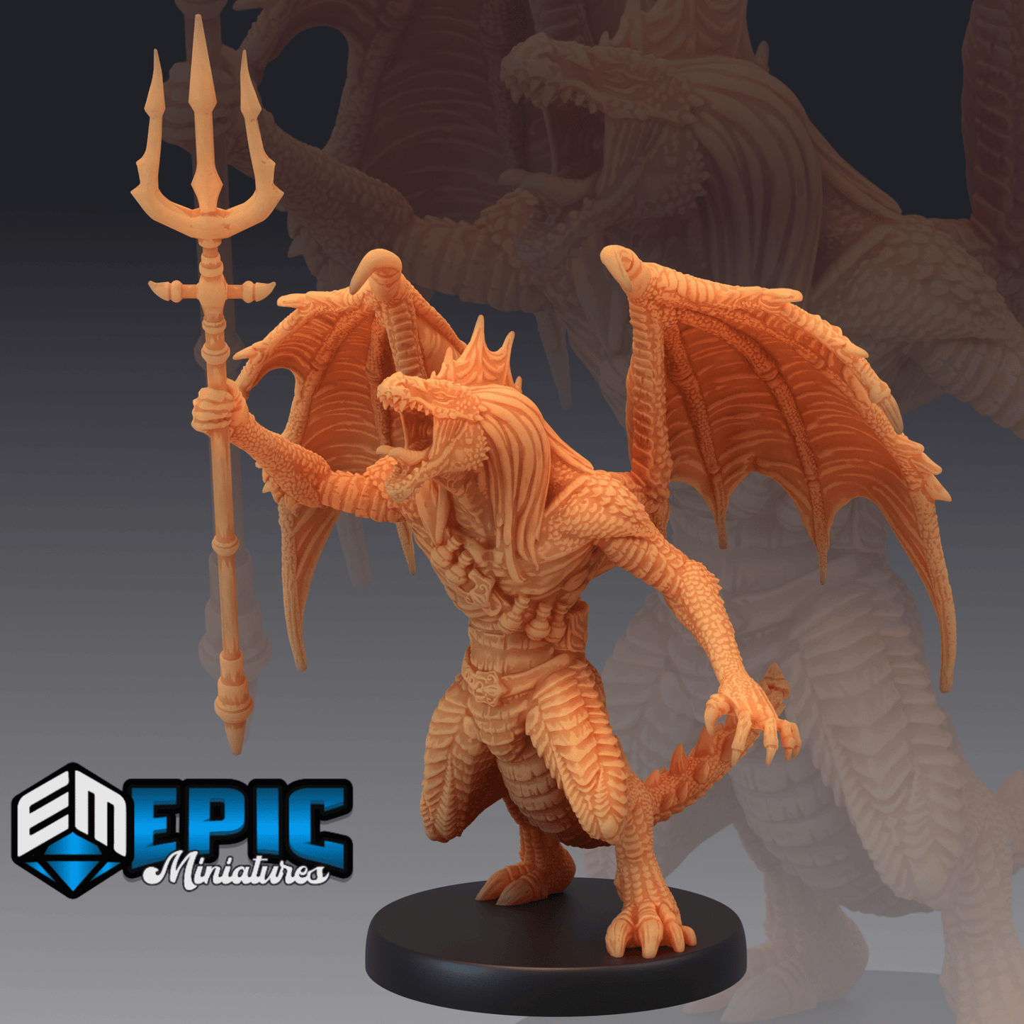 Poison Draconic Demon Miniature - B - 28mm