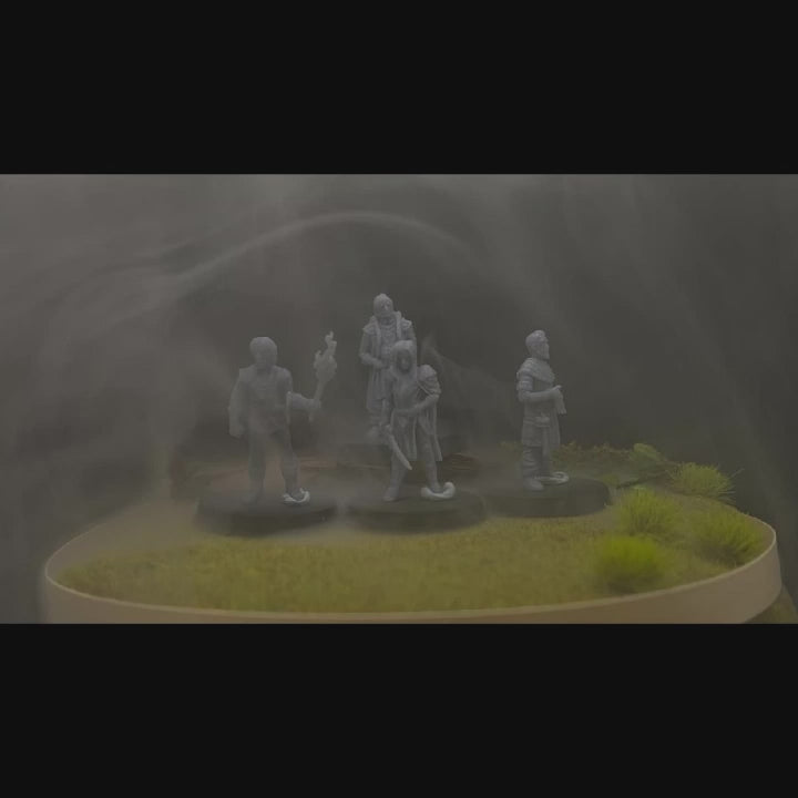 Bandit miniatures bundle – 3D printed fantasy outlaws for D&D, RPG, and wargaming. Highly detailed models perfect for tabletop skirmishes.